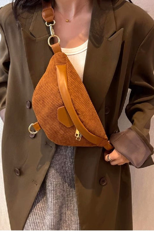 Corduroy Crossbody Bag