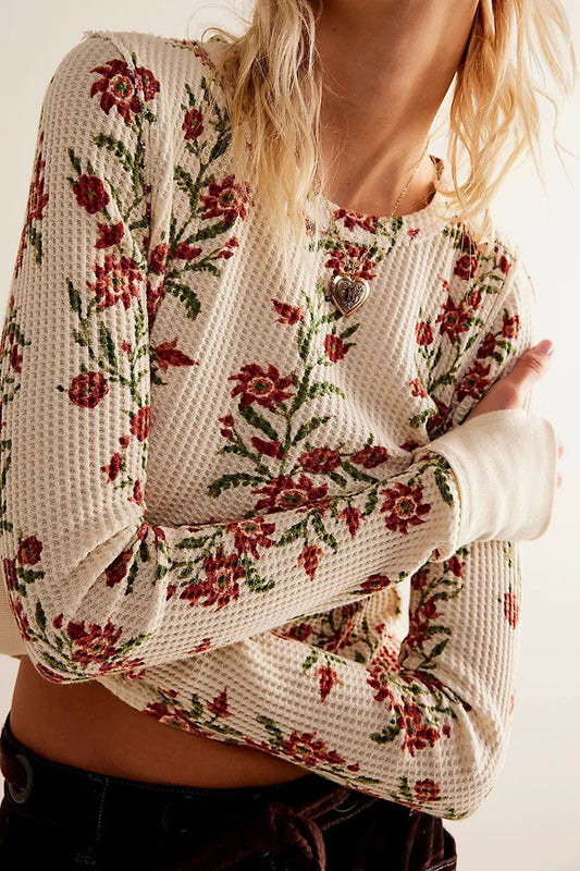 Floral Thermal Top