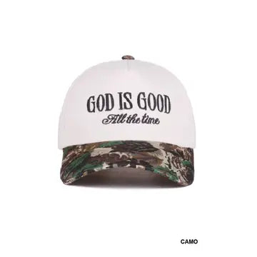 God is Good All the Time-Camo Cap