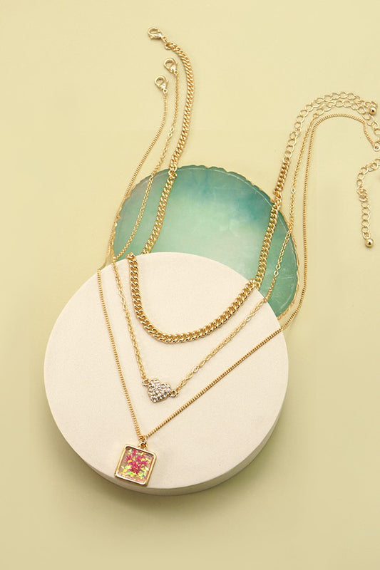 Josslyn Floral Heart Necklace