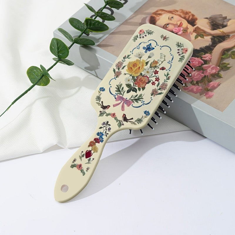 Large Floral Detangle Hair Brush