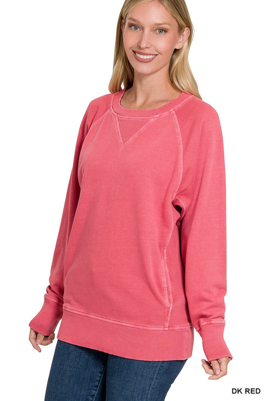 Red Crewneck with Pockets