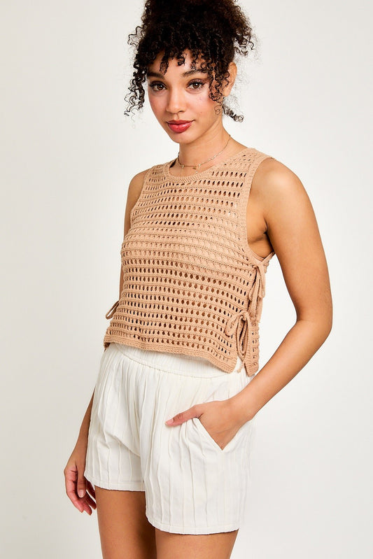 Side Tie Crochet Top