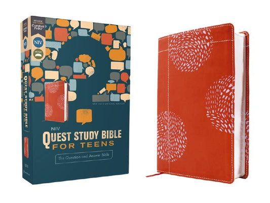 NIV Quest Study Bible For Teens, Leathersoft Coral