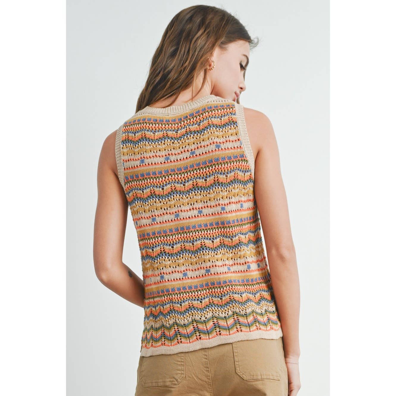 Geo Pattern Knit Top