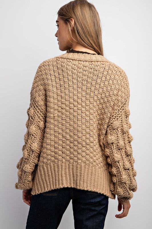 Brown 2 Button Cardigan