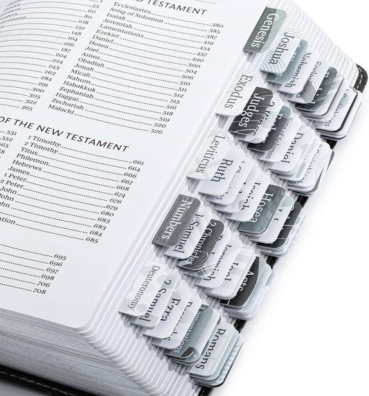 Mr. Pen Gray Bible Tabs - 75 Durable Labels