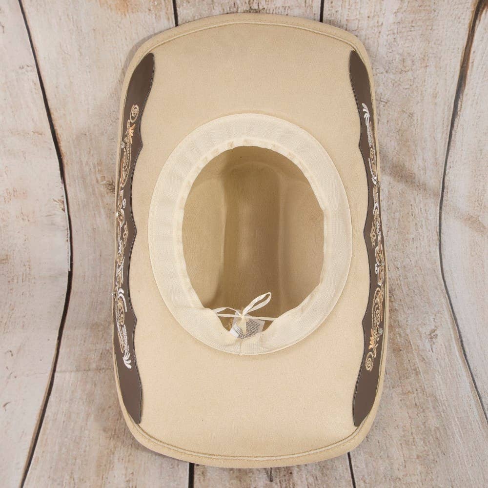 Embroidered Strap With Stone Western Cowboy Hat: KA