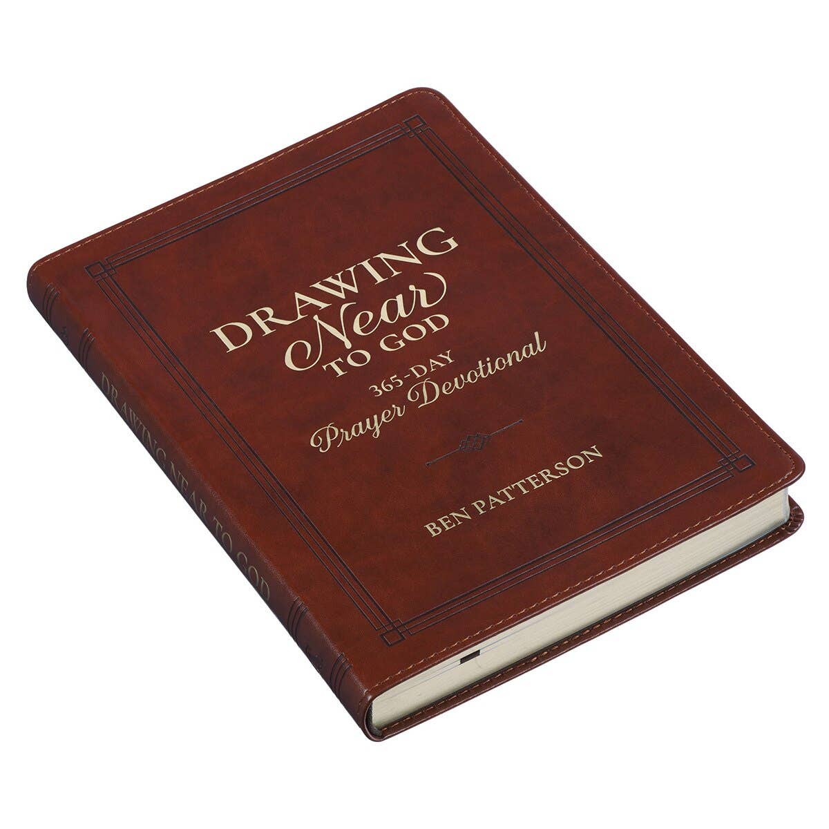 Devotional Drawing Near to God Brown Faux Leather