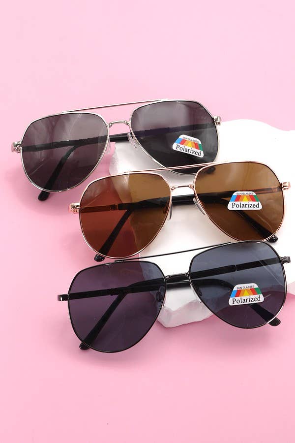 DOUBLE BRIDGE SUNGLASSES: AVIATOR