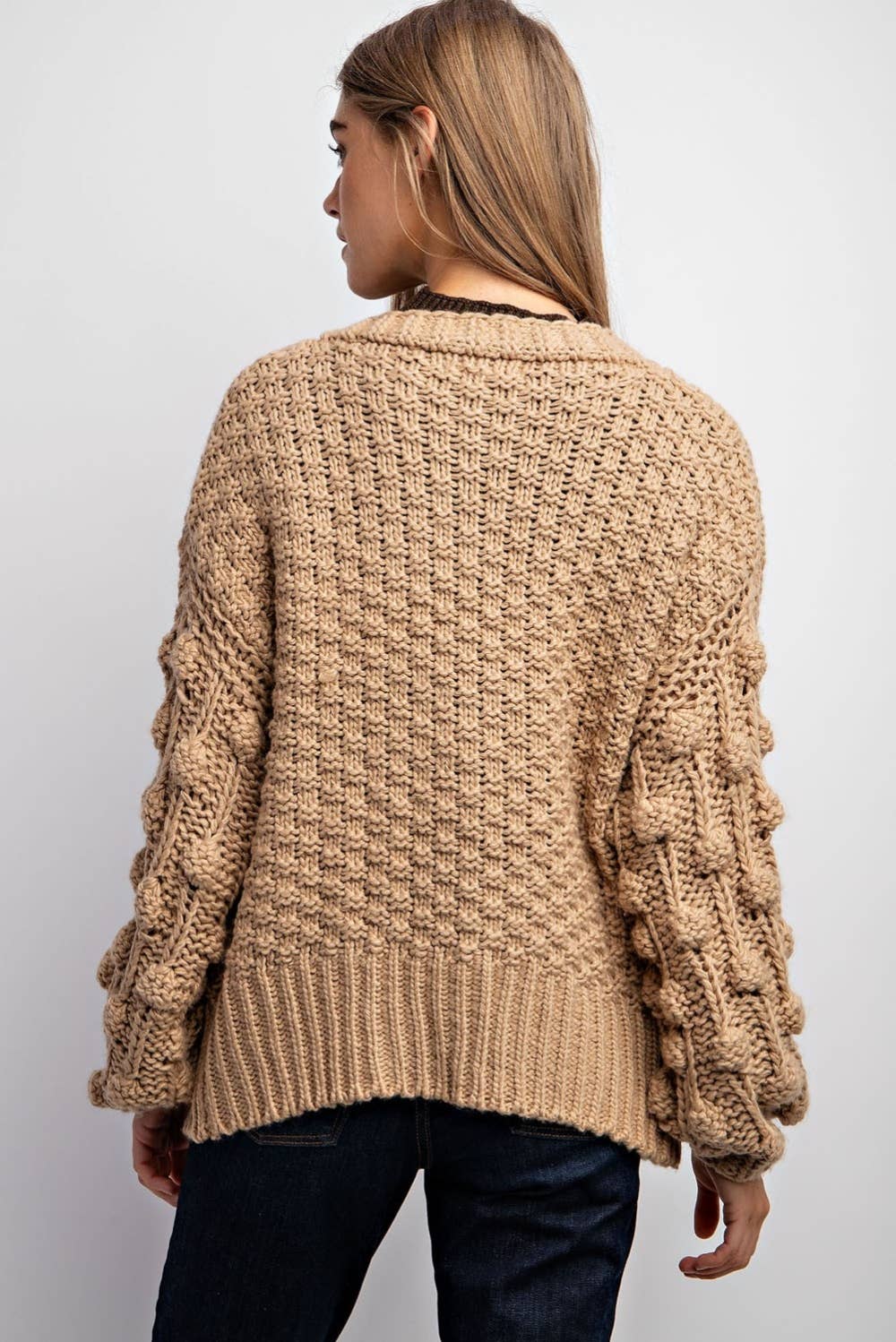 FLOWER KNITTING CARDIGAN