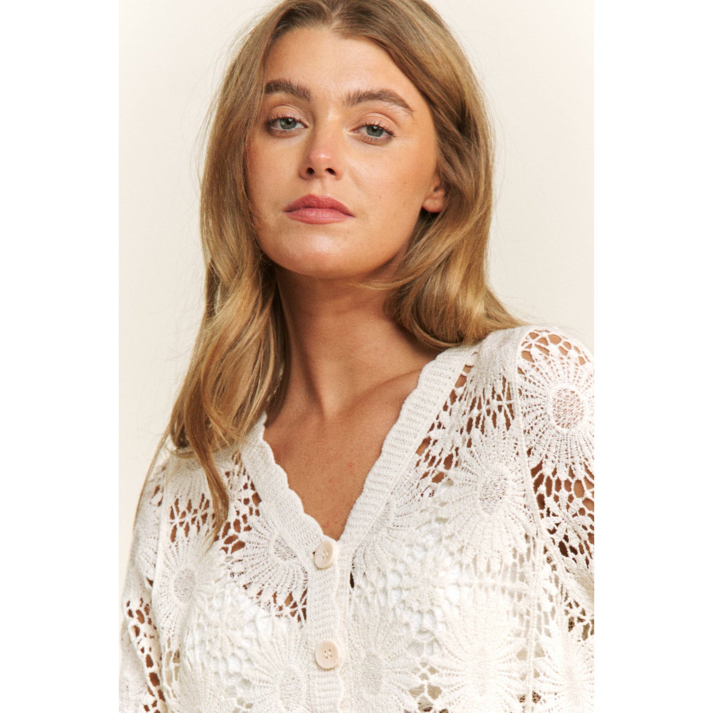 FLORAL CROCHET TOP