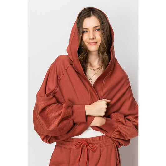 French Terry Hooded Bolero