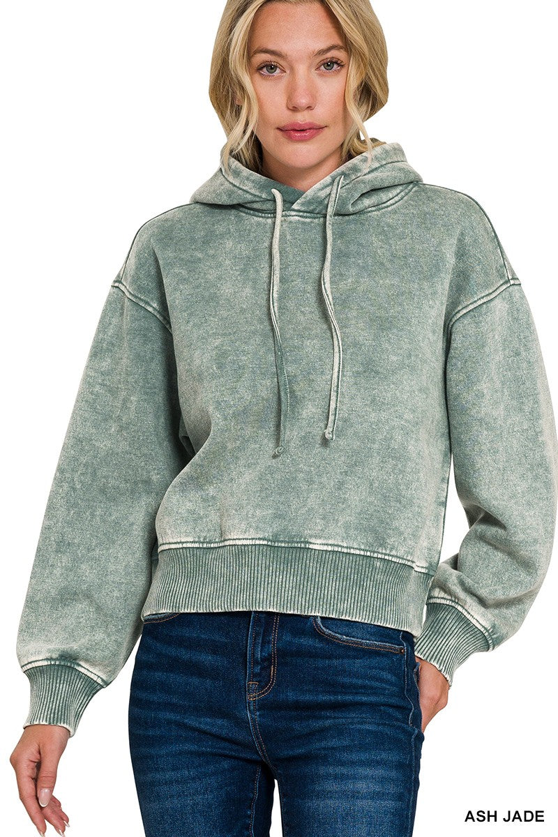 Ash Jade Acid Wash Hoodie