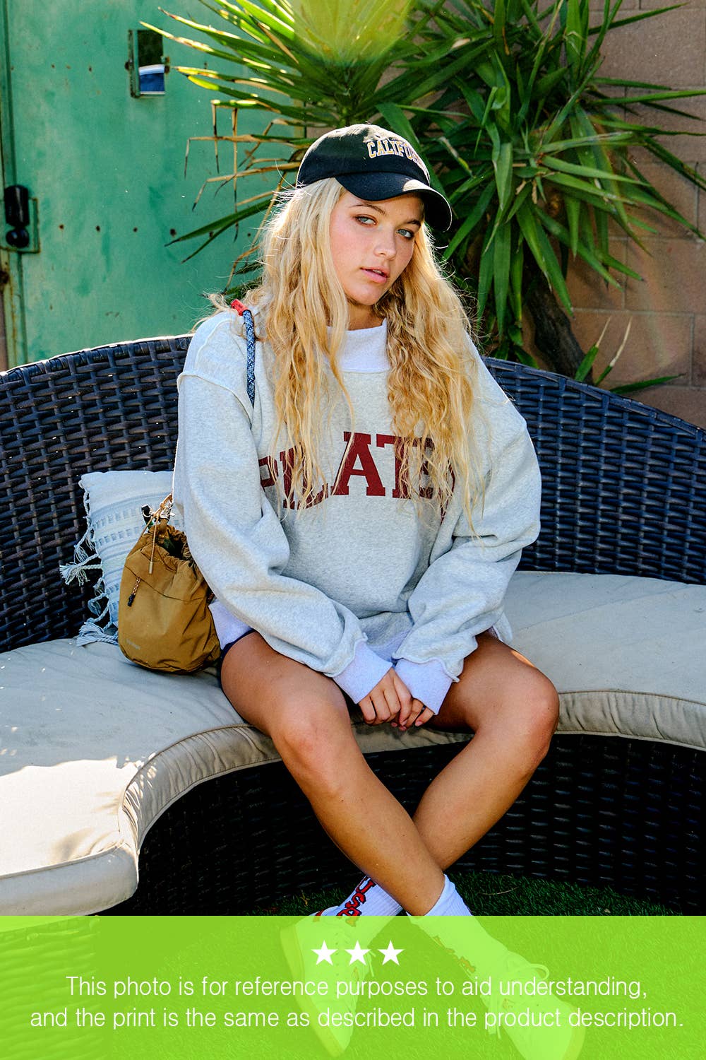 'INDIANA & IN' Print Reversible Mockneck- Heather grey