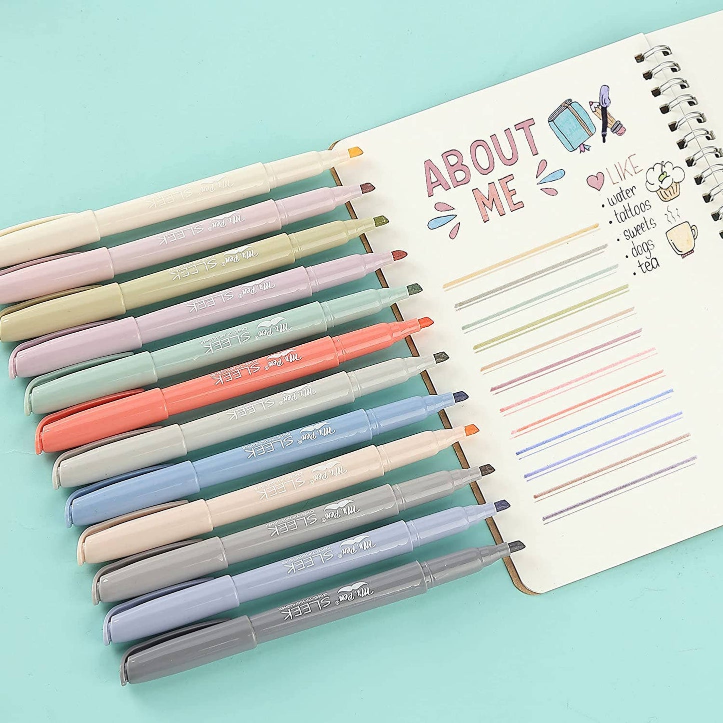 Morandi Highlighters 12 Pack Chisel Tip