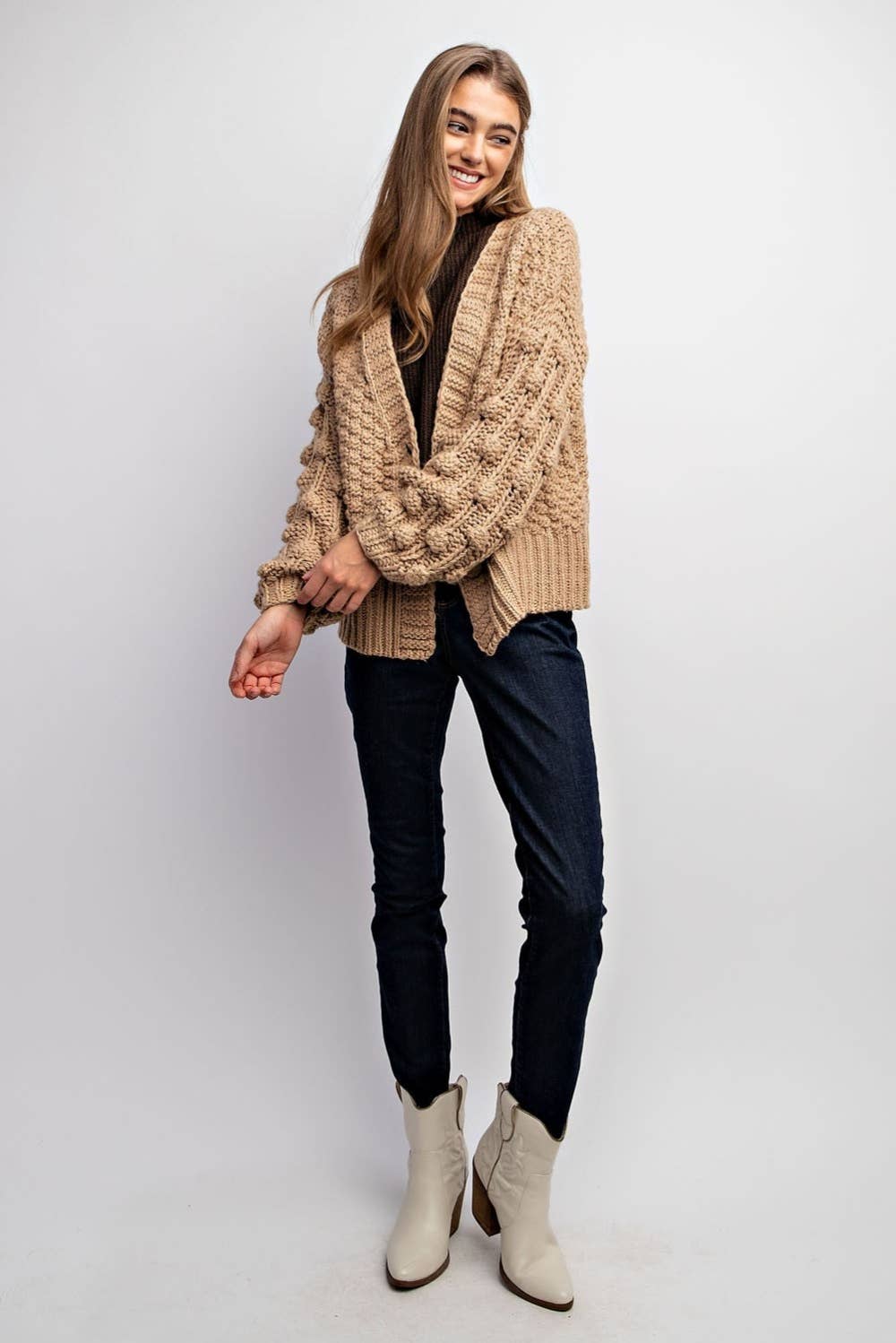 FLOWER KNITTING CARDIGAN