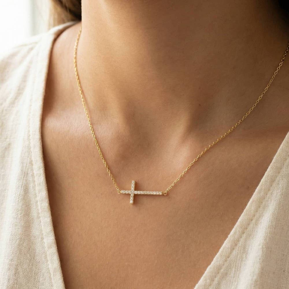 Cross Jewel Pendant Necklace