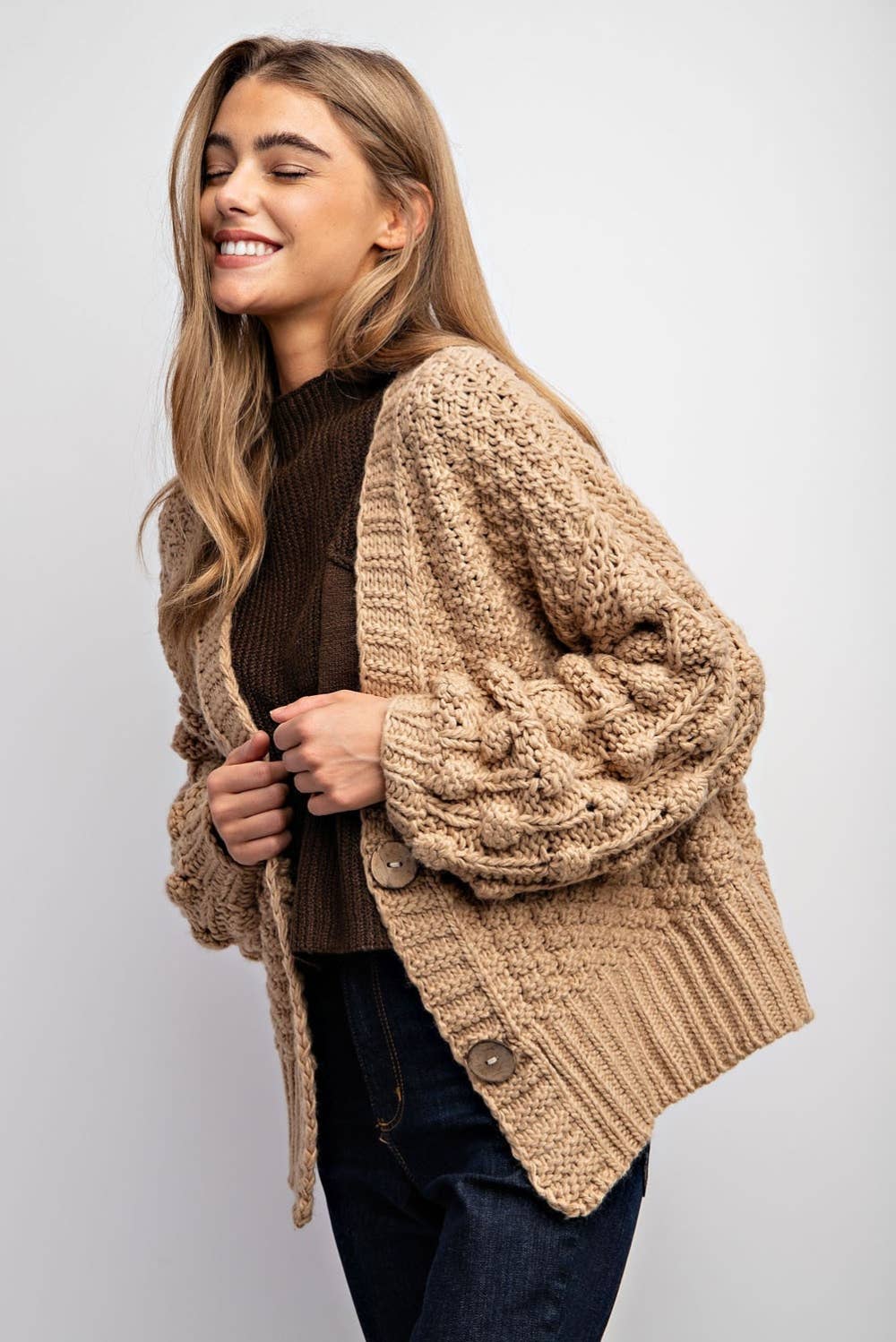 FLOWER KNITTING CARDIGAN