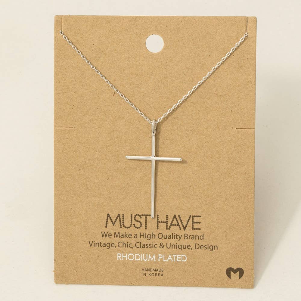 Brass Cross Necklace