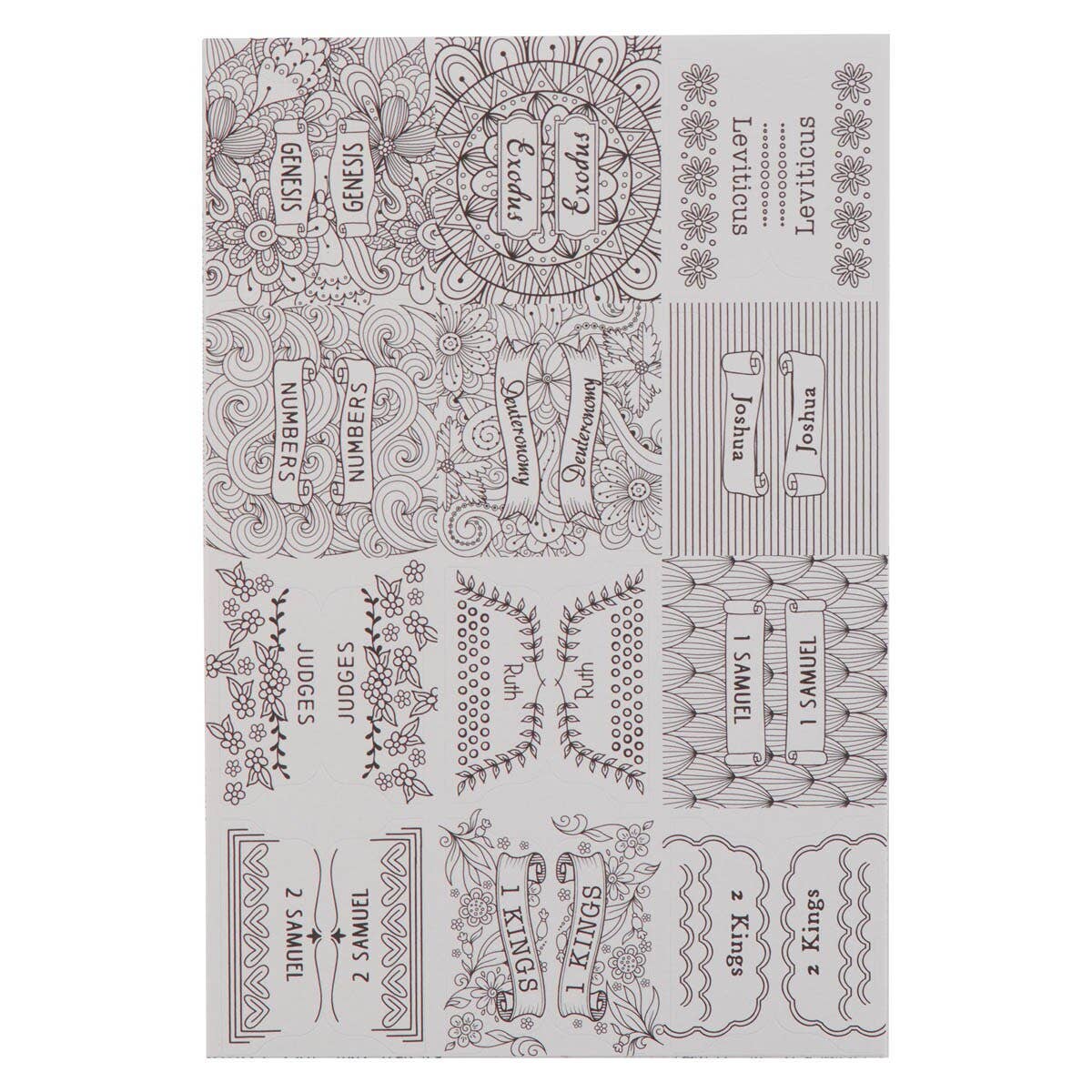 Bible Indexing Tabs Colorable