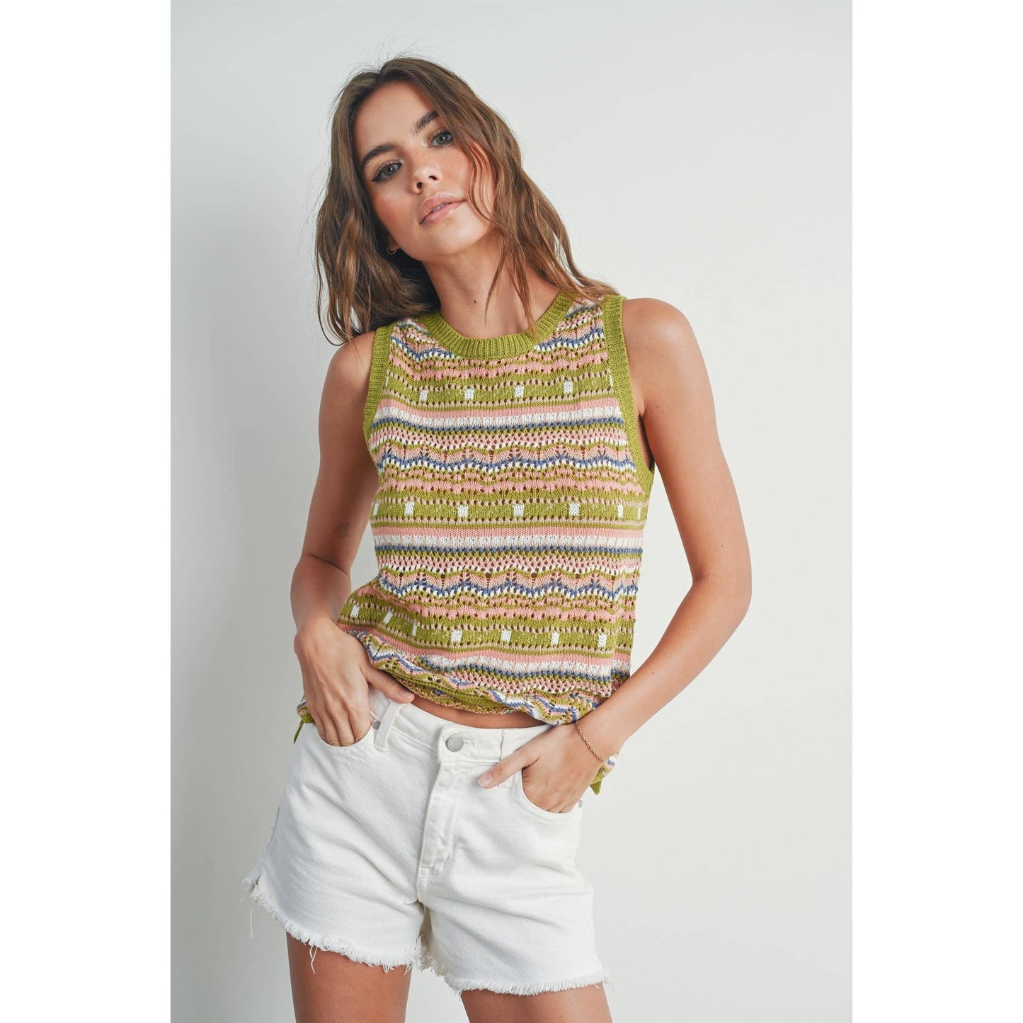 Geo Pattern Knit Top
