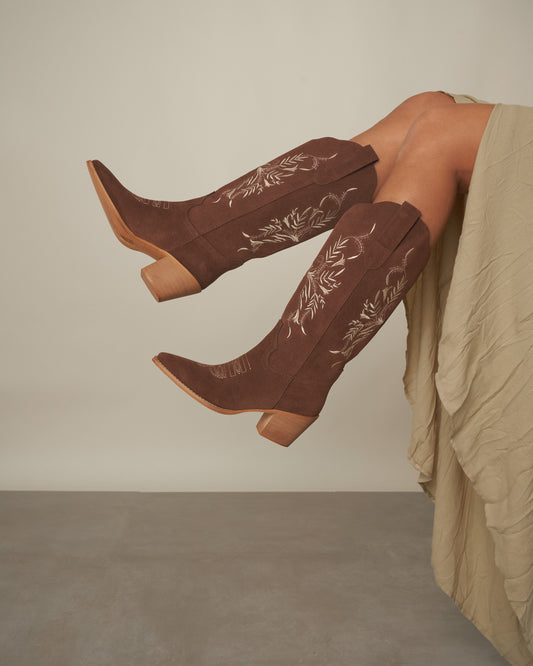 Brown Embellished Boot