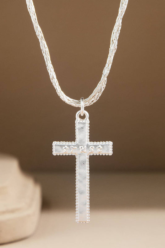 Rope Chain Cross Necklace