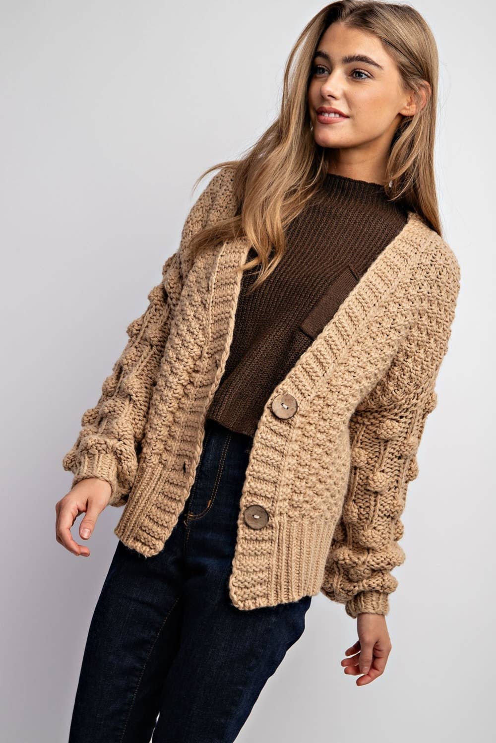 FLOWER KNITTING CARDIGAN