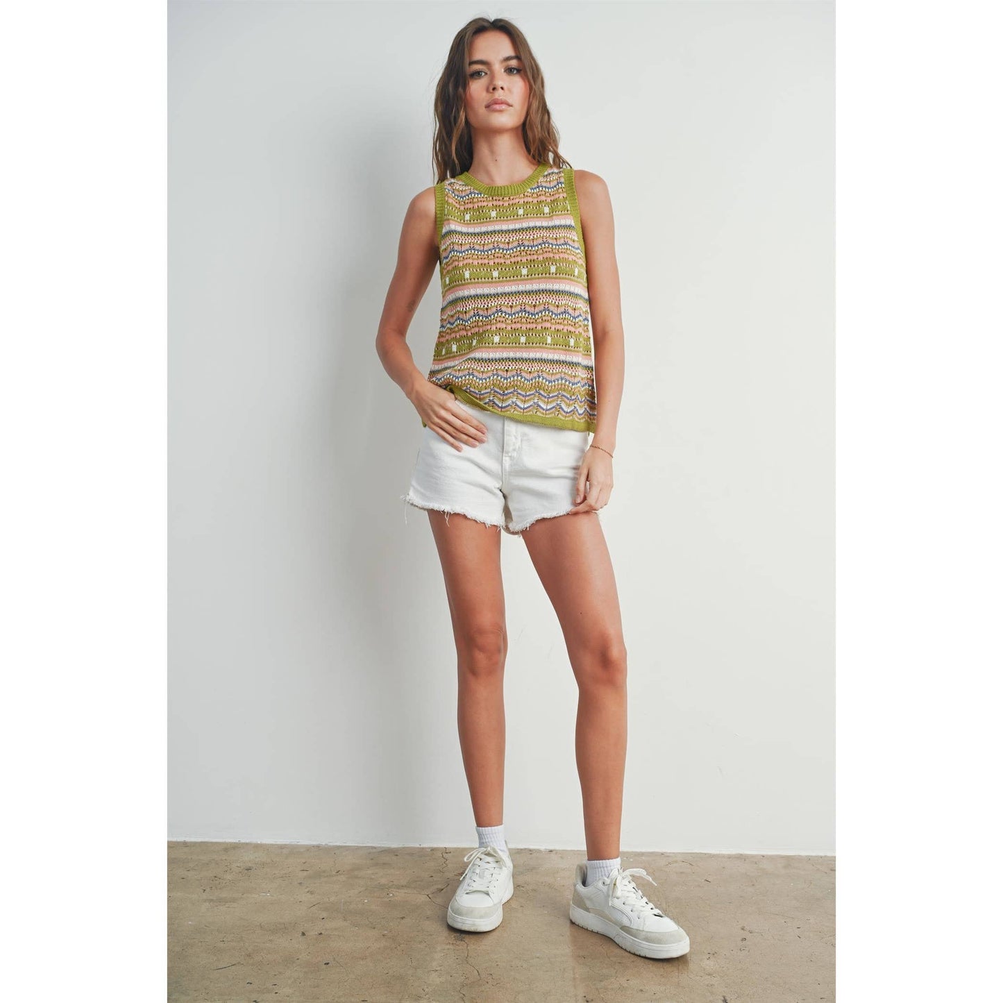 Geo Pattern Knit Top