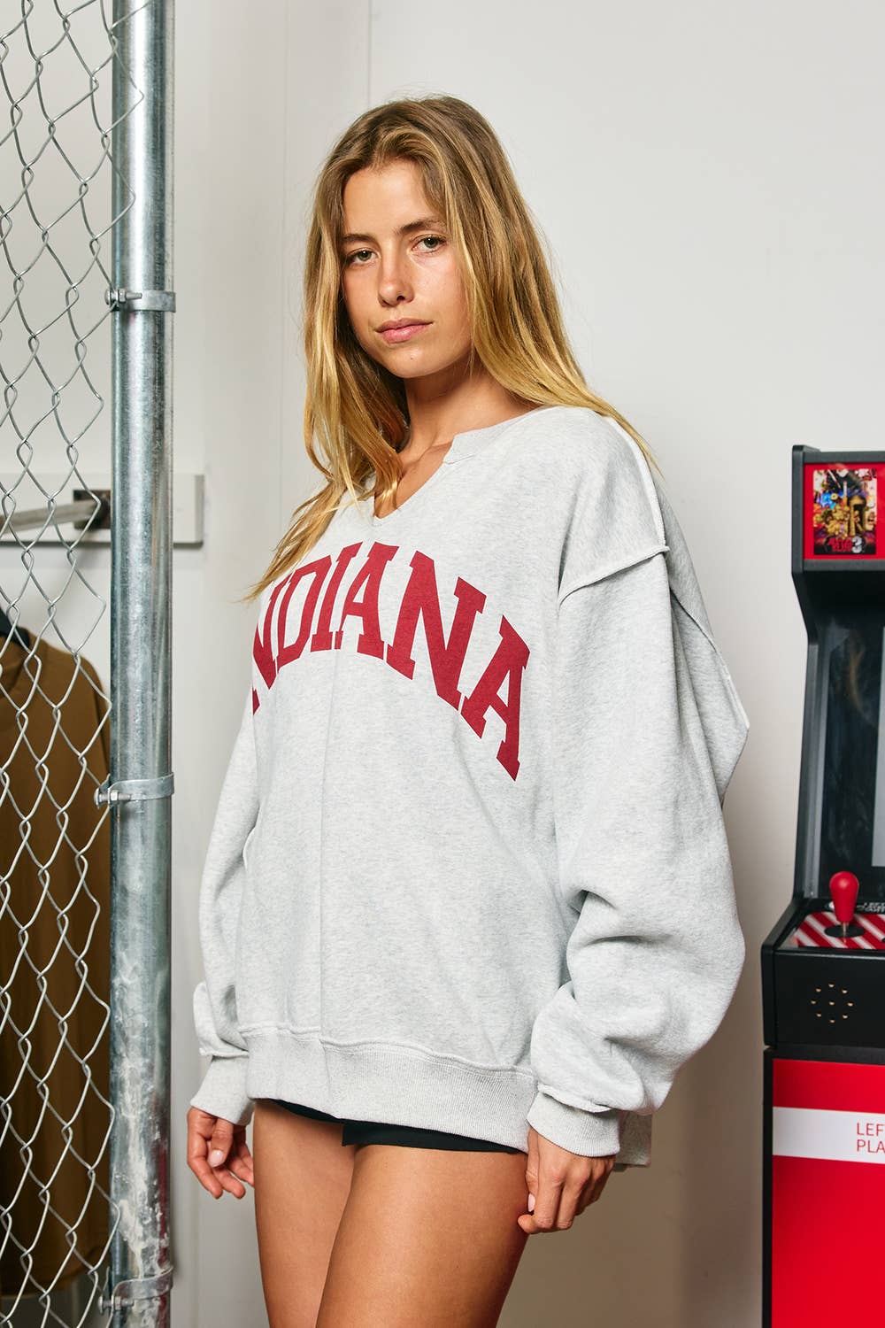 INDIANA/IN Reversible Varsity Sweatshirt