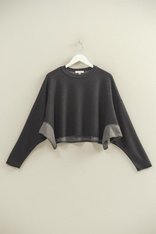 Relaxed Charcoal and Grey Sweatshirt