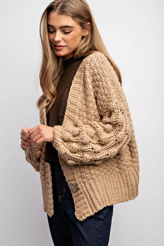 FLOWER KNITTING CARDIGAN