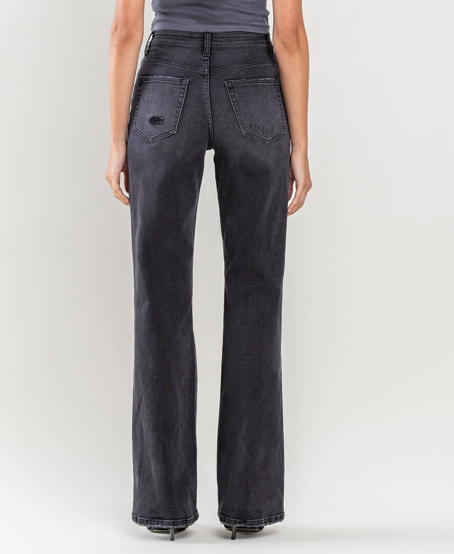 90'S Vintage Super High Rise Flare Jeas
