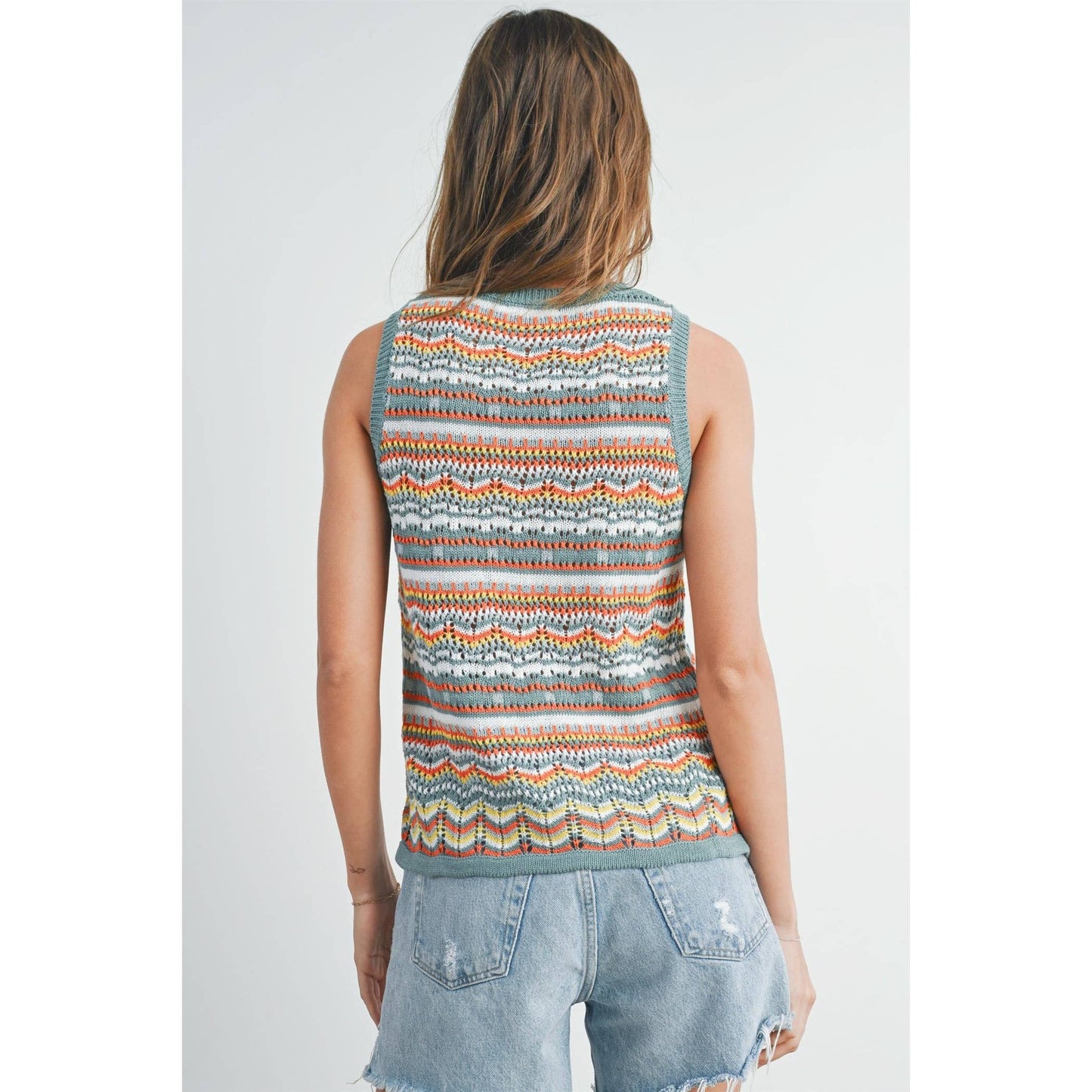 Geo Pattern Knit Top