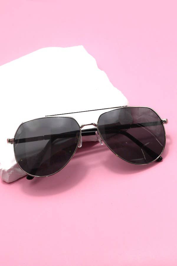 DOUBLE BRIDGE SUNGLASSES: AVIATOR