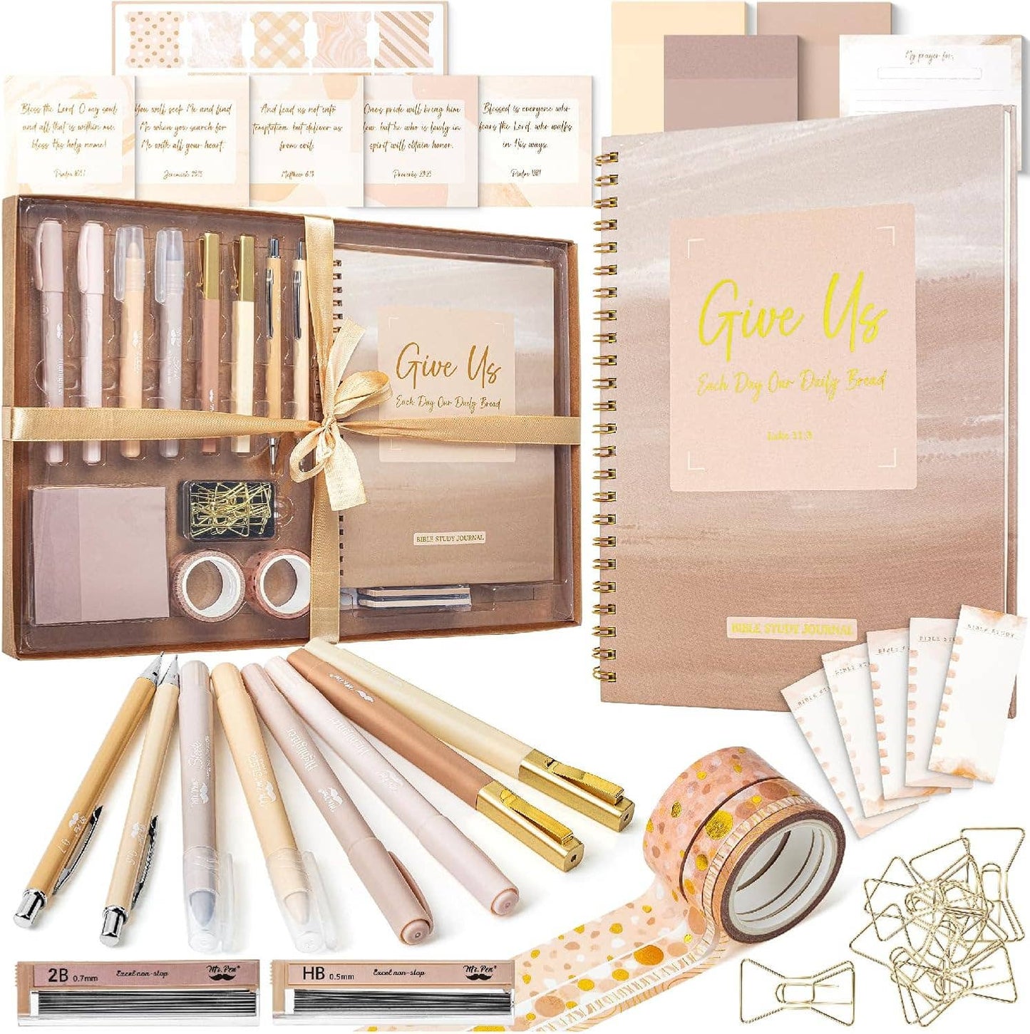 Pink Bible Journaling Kit, Bible Highlighters and Pens No