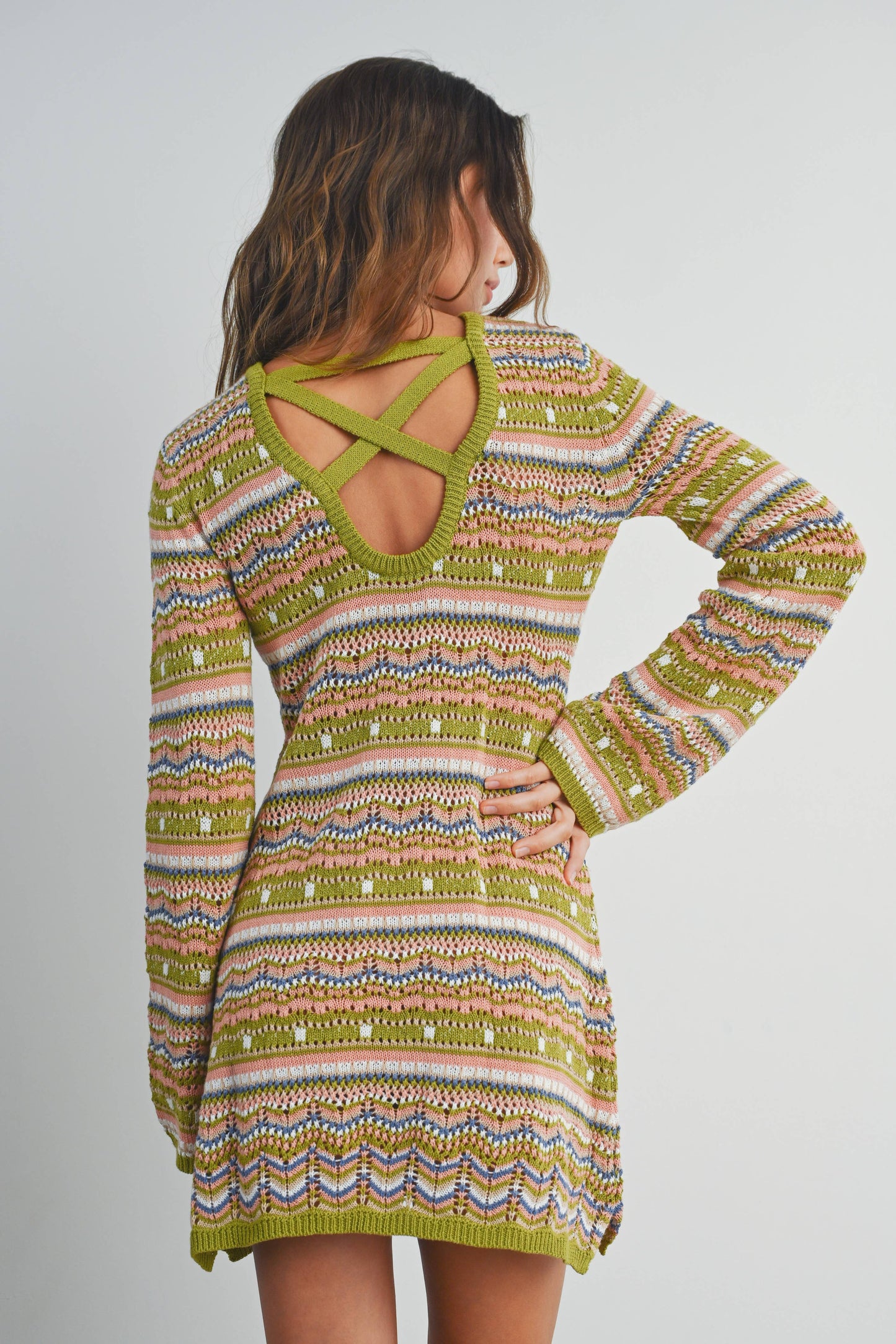 Multicolored Sweater Dress