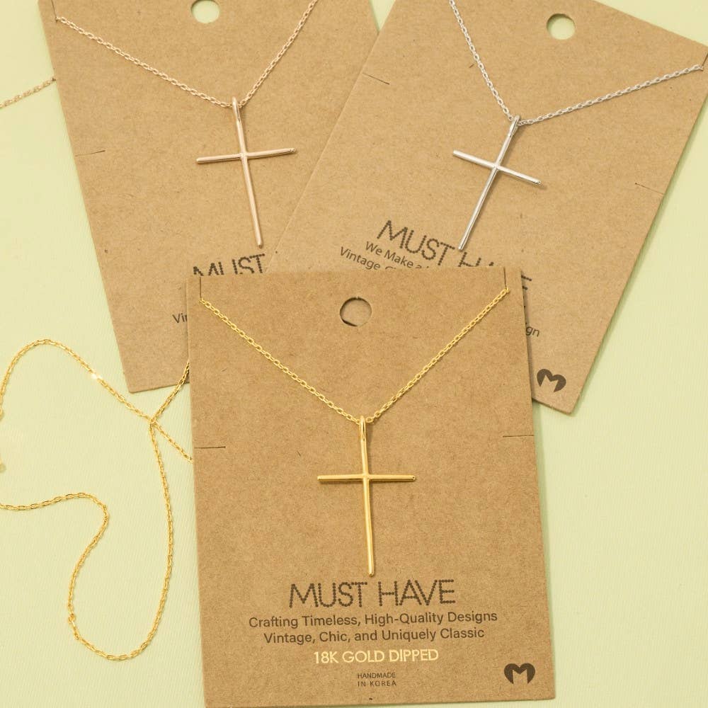 Brass Cross Necklace