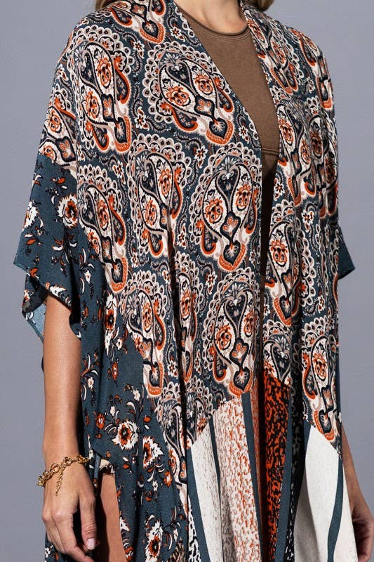 Long Paisley Cardigan