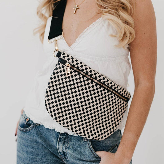 Westlyn Woven Bum Bag-Checkered