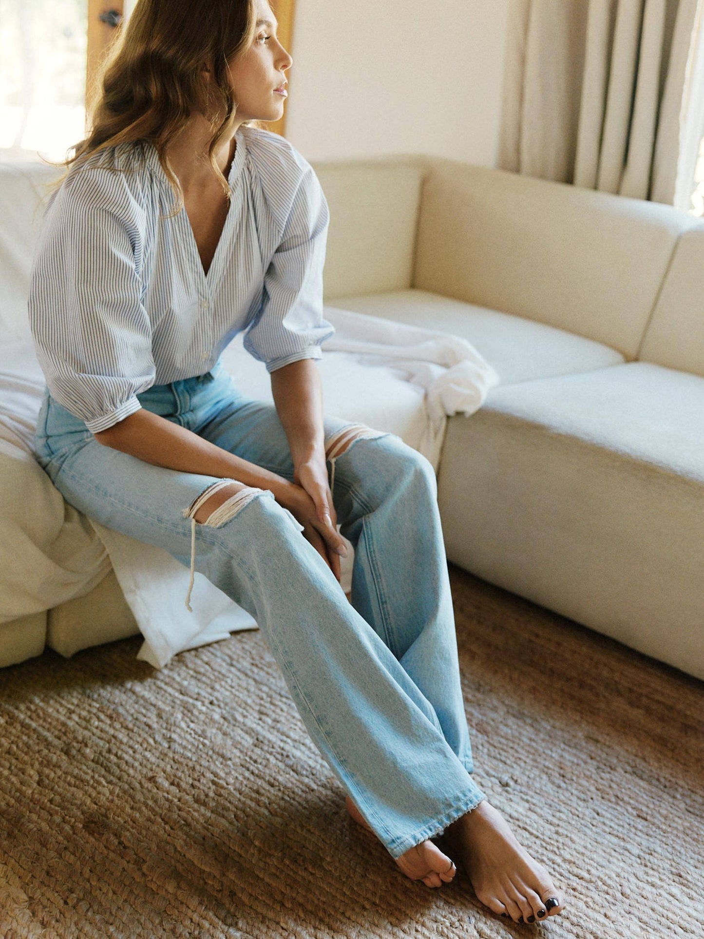 90'S Vintage Super High Rise Flare Jeans