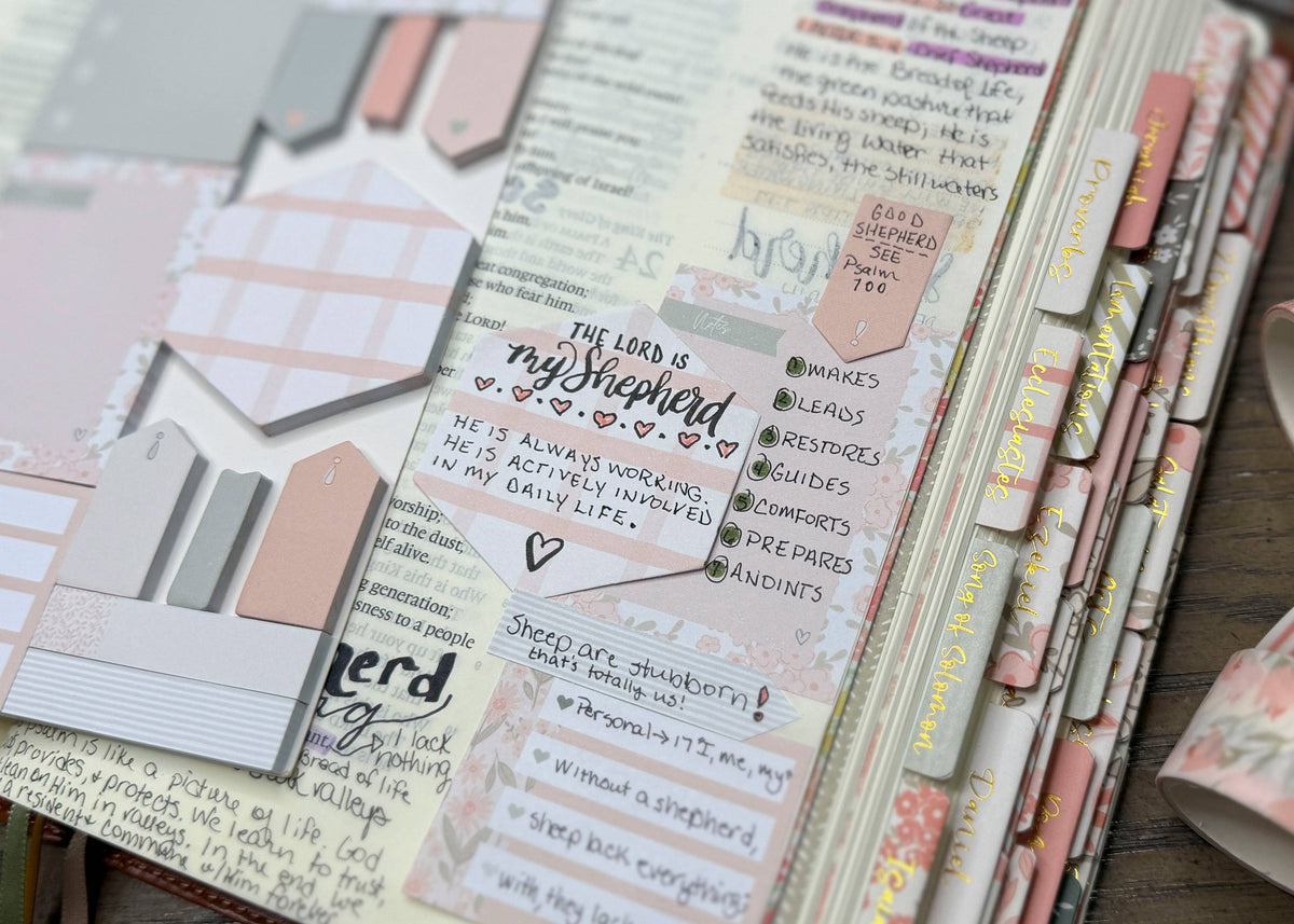 Selah Bible Study Sticky Notes | Peach Floral