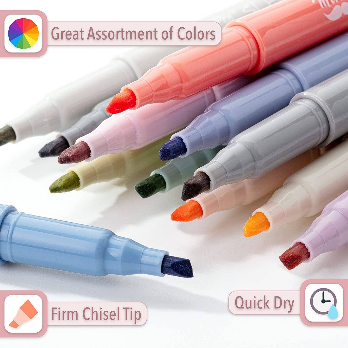 Morandi Highlighters 12 Pack Chisel Tip