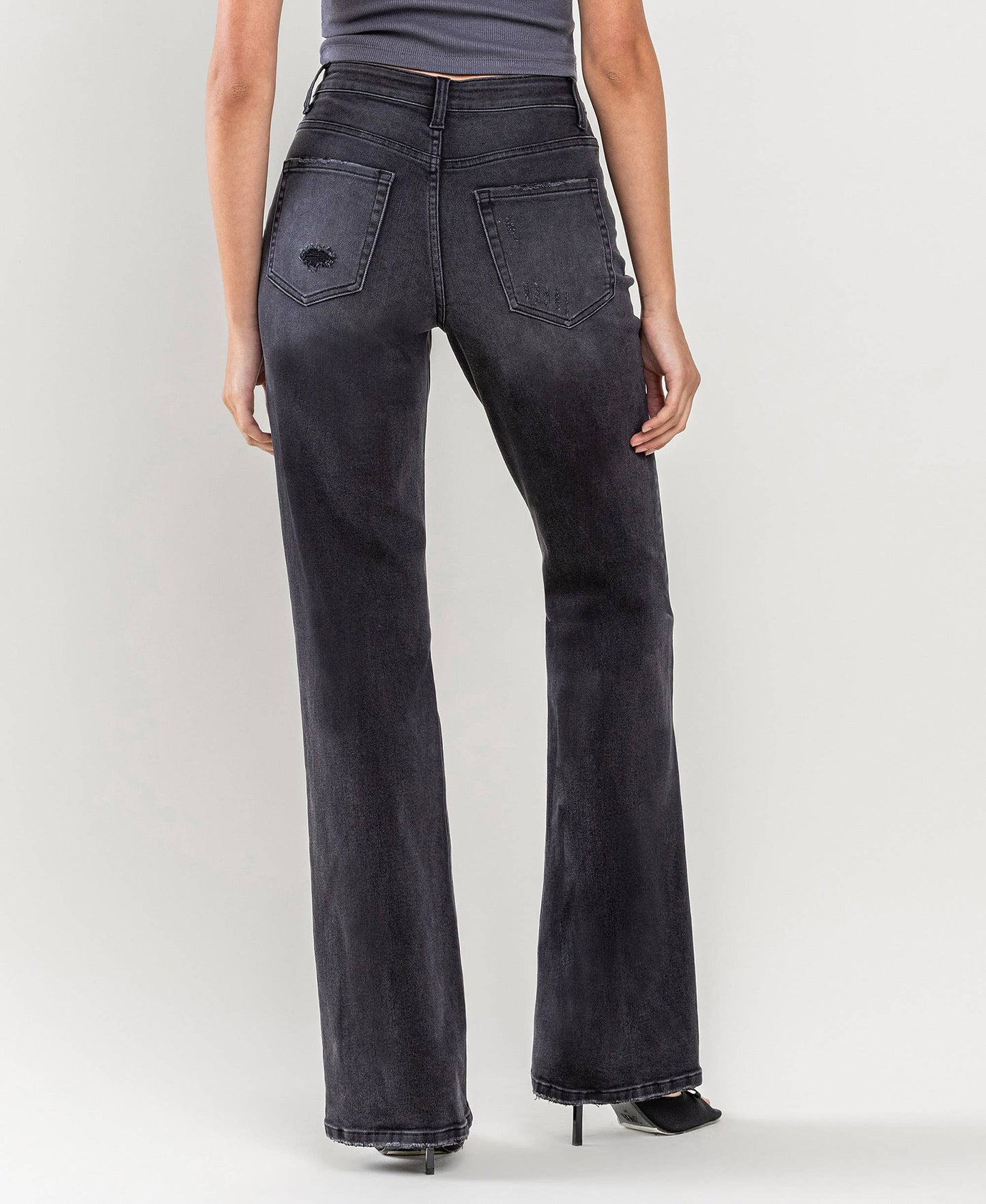 90'S Vintage Super High Rise Flare Jeas