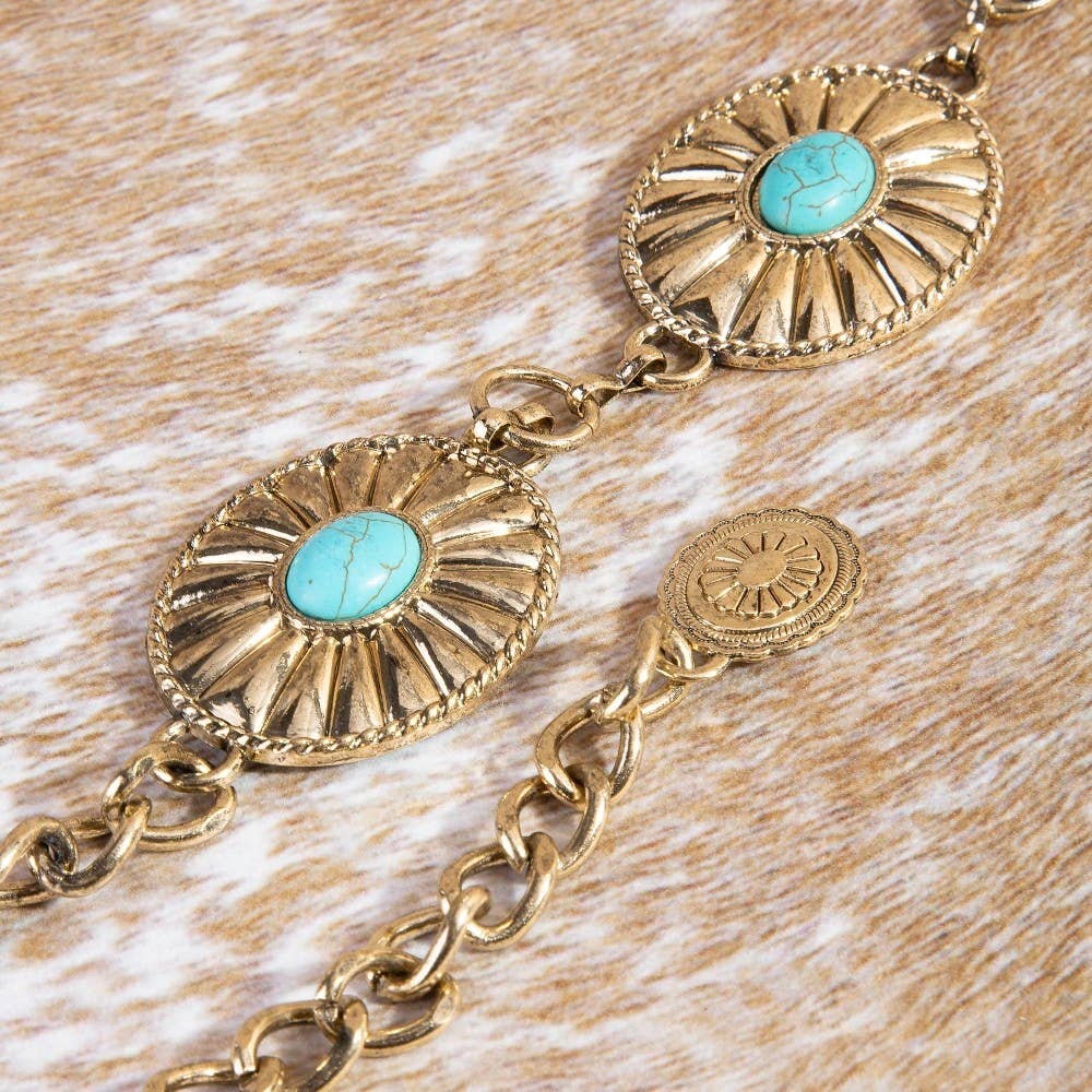 Metallic Western Belt