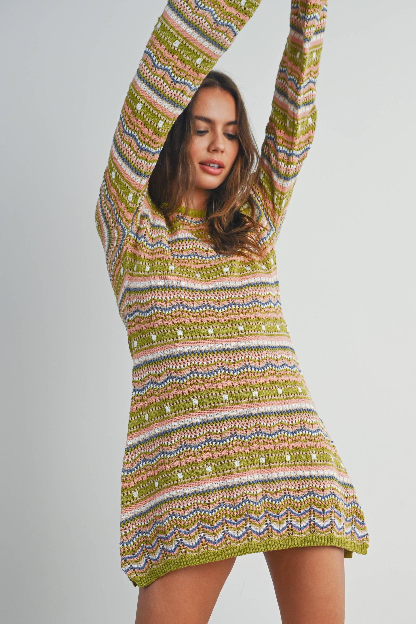 Multicolored Sweater Dress