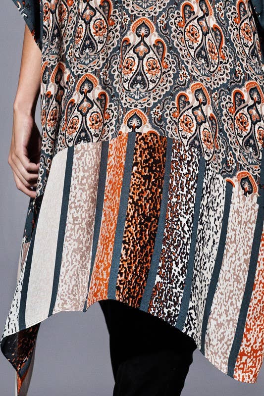 Long Paisley Cardigan
