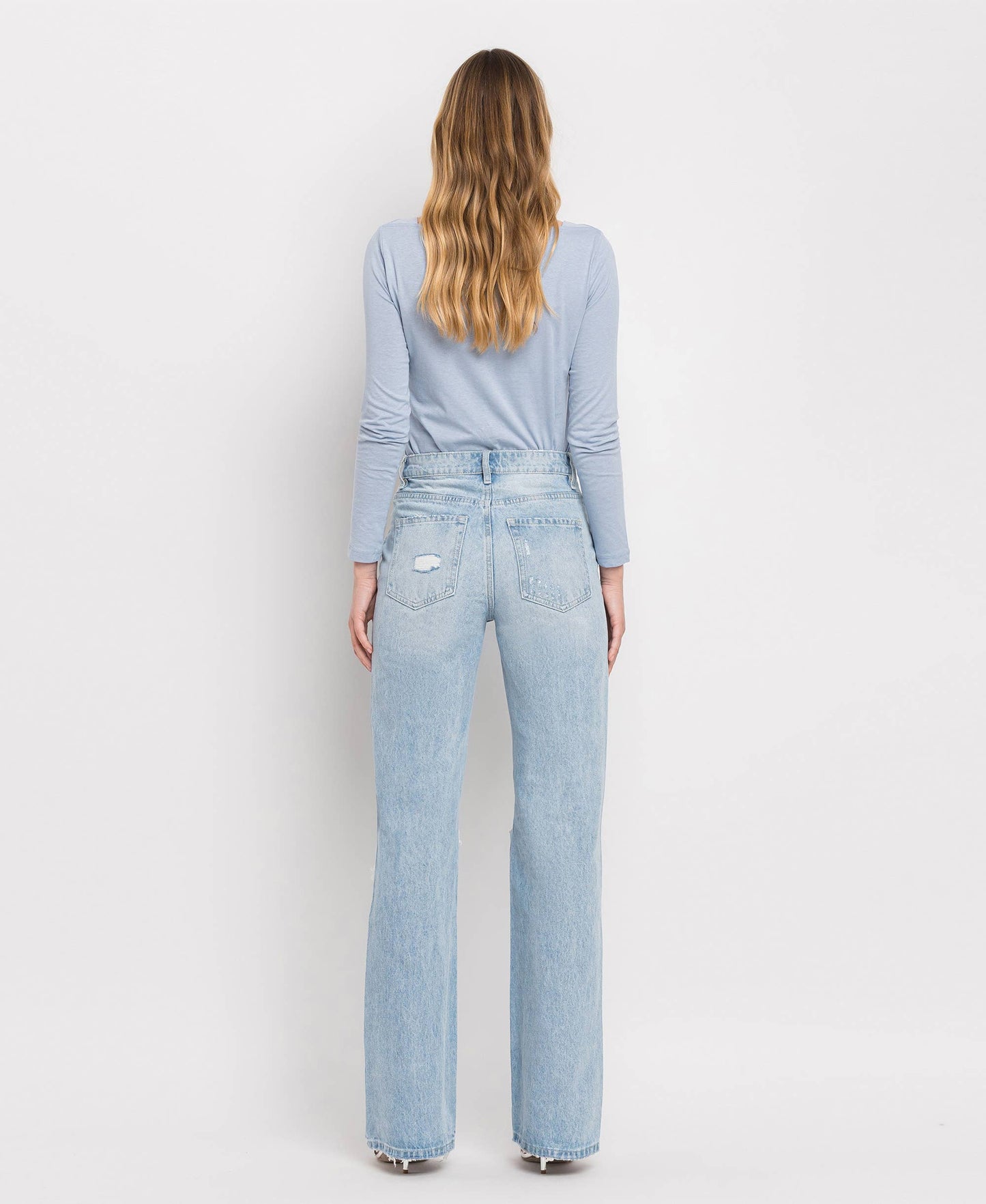 90'S Vintage Super High Rise Flare Jeans