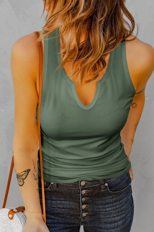 Sage Ribbed Tank